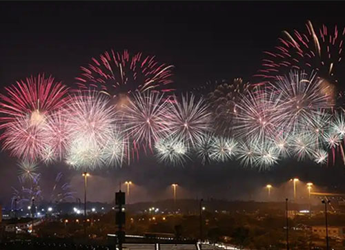 临澧县焰火晚会